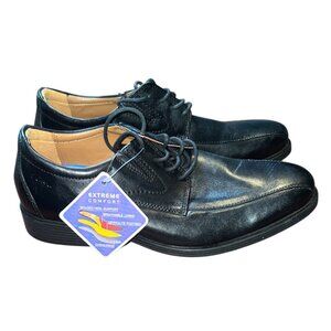 Clarks Black Leather Whiddon Pace Oxford Dres Shoe s sz 8 Extra Comfort Sole